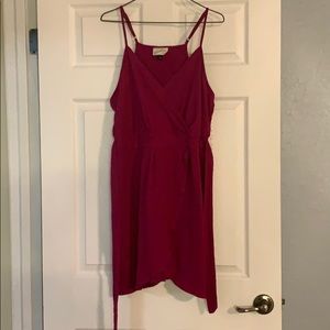 Pretty, dark pink wrap dress